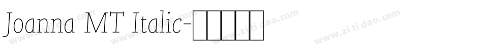 Joanna MT Italic字体转换